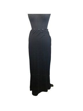 Two Star Dog Black Maxi Skirt Lyocell Nylon Spandex Blend XS USA Made